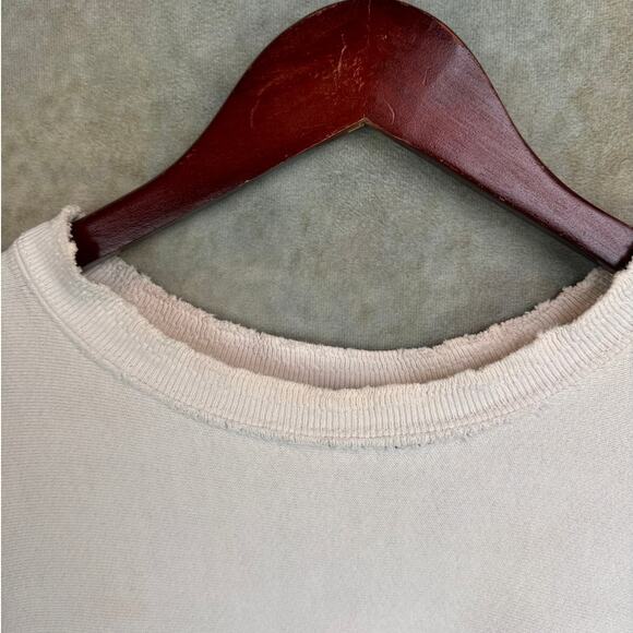 VTG 90s NC State College Sweatshirt Sz XXL White Red HeavyWeight Reverse Weave - Picture 9 of 9